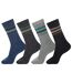 Pack of 4 Pairs of Men's Socks - Blue Anthracite Grey Black-1