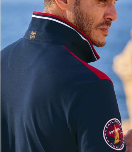 Men's Navy Piqué Polo Shirt