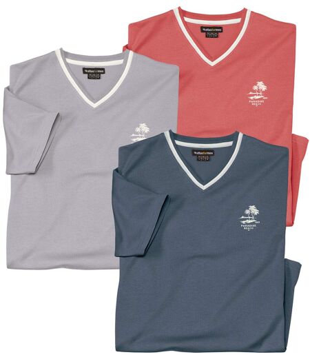 Le Lot de 3 Tee-Shirts Col V Travel
