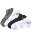 Pack of 4 Men's Sporty Trainer Socks - Black White Grey
