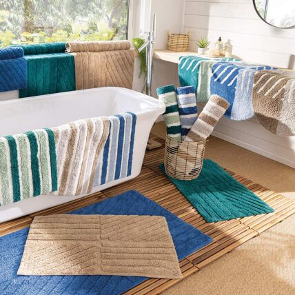 Tapis de bain rayé