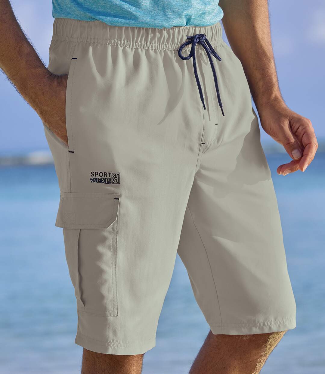 Le Lot de 2 Bermudas Cargo en Microfibre-1