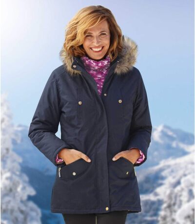 Women's Max-Protection Parka with Faux Fur Hood 
