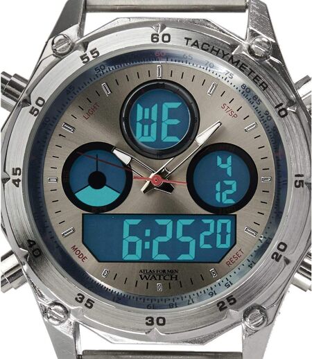 Športové hodinky so stopkami a dvojitým zobrazovaním času