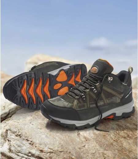 Men's Medium-Rise Hiking Shoes - Khaki Black