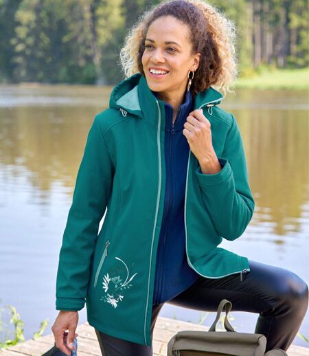 Women's Green Softshell Jacket 