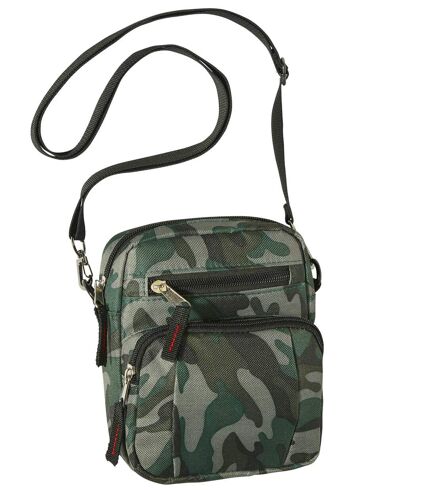 Men's Cross-Body Bag - Camouflage Motif