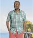 Men's Turquoise Checked Shirt