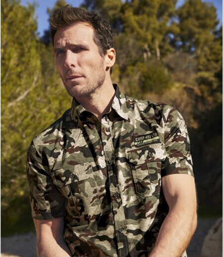 Men's Short-Sleeved Camouflage Shirt