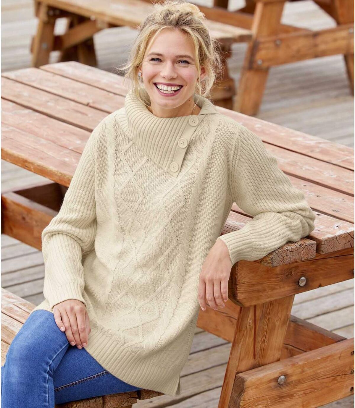 Women's Button-Collar Sweater Atlas For Men