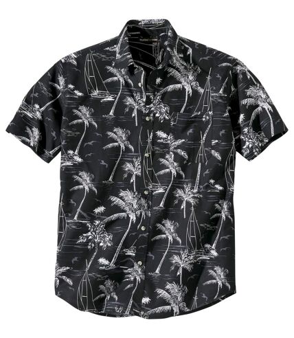 Men's Hawaiian Shirt - Black