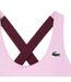 Womens/ladies Stretch Breathable Bralette Pink Lacoste-3