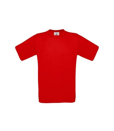 B&C Exact 190 Mens Crew Neck Short Sleeve T-Shirt (Red)