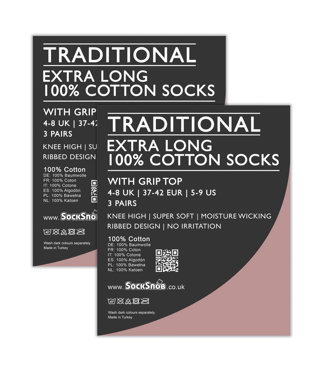 Sock Snob - Lot de 6 Chaussettes Femme 100% Coton Hautes | Bord Non Élastique-2