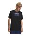 Mens Block Logo T-shirt Black Purple Under Armour-1