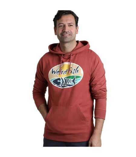 Mens bryant graphic print pull over hoodie pinot red Weird Fish