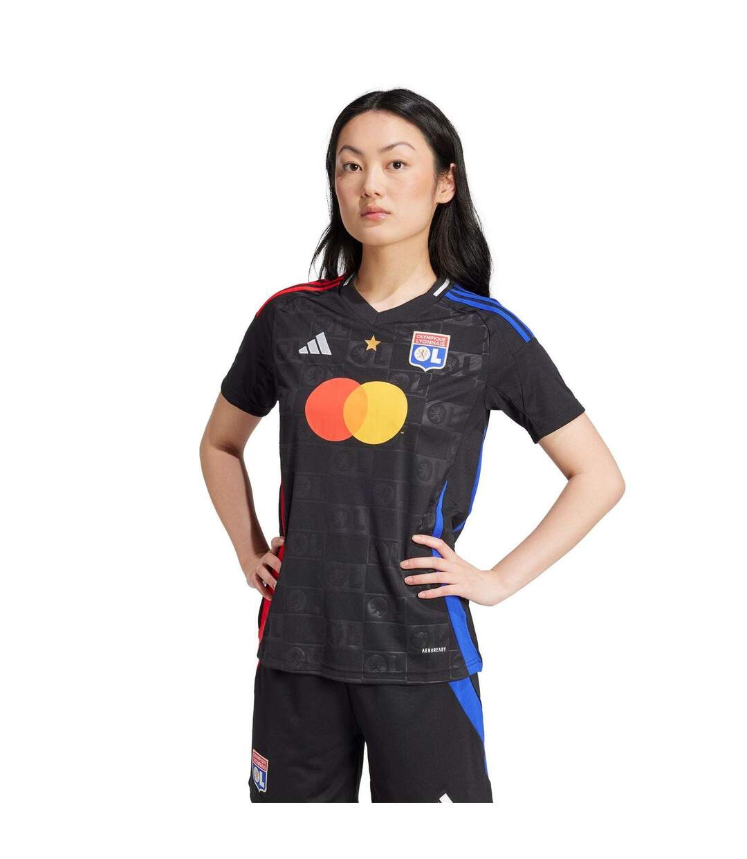 Maillot Extérieur Olympique Lyonnais 24/25 Femme Noir Adidas-4