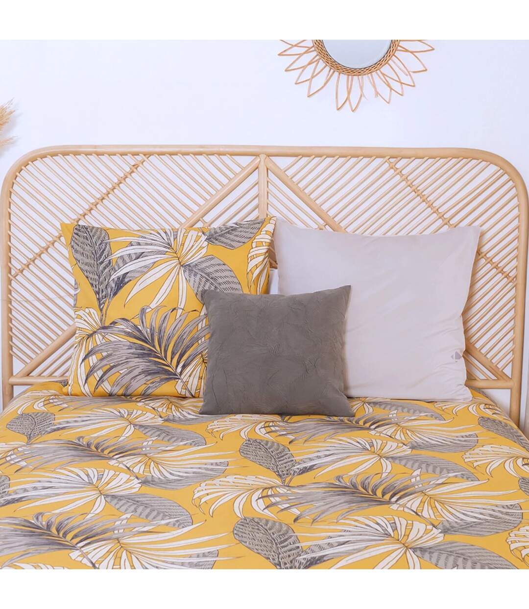 Parure de lit Adelanto - Microfibre 72 g/m² - 220 x 240 cm - Jaune-4