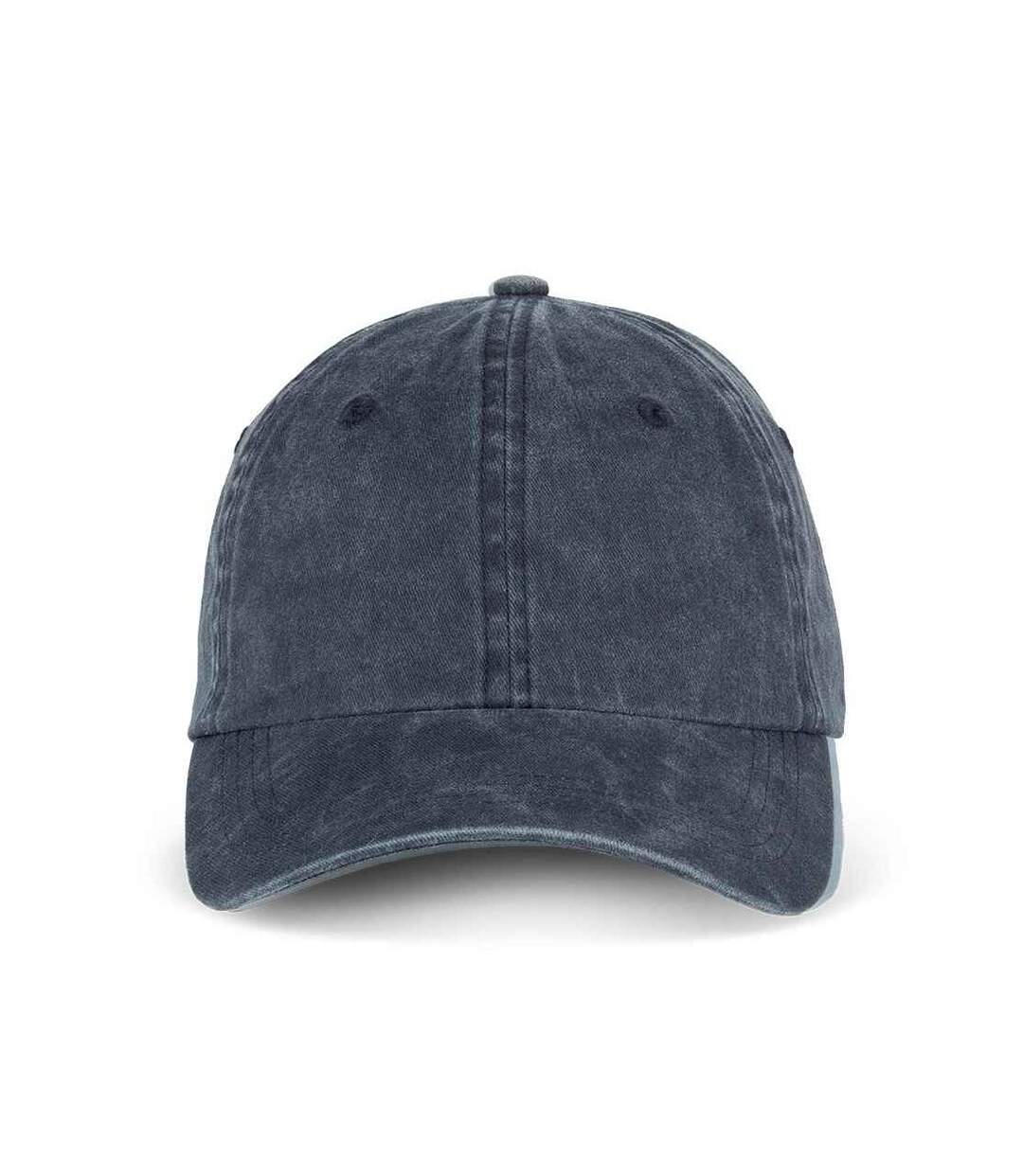 Unisex adult faded washed baseball cap navy blue Native Spirit-1