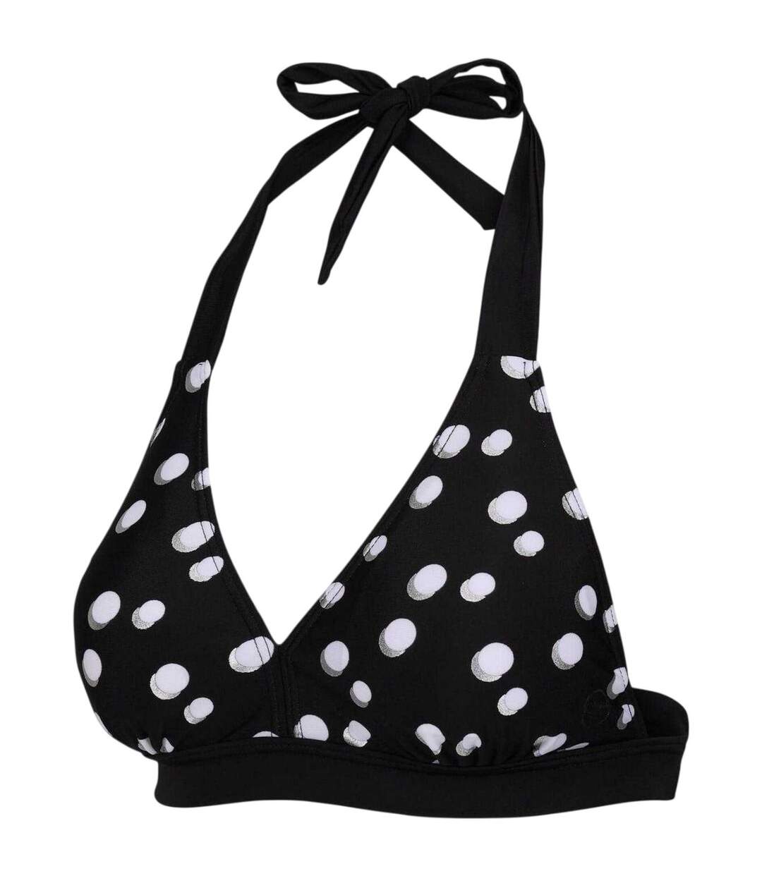 Womens/ladies Flavia Polka Dot Bikini Top Black White Regatta-1