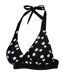 Womens/ladies Flavia Polka Dot Bikini Top Black White Regatta-1
