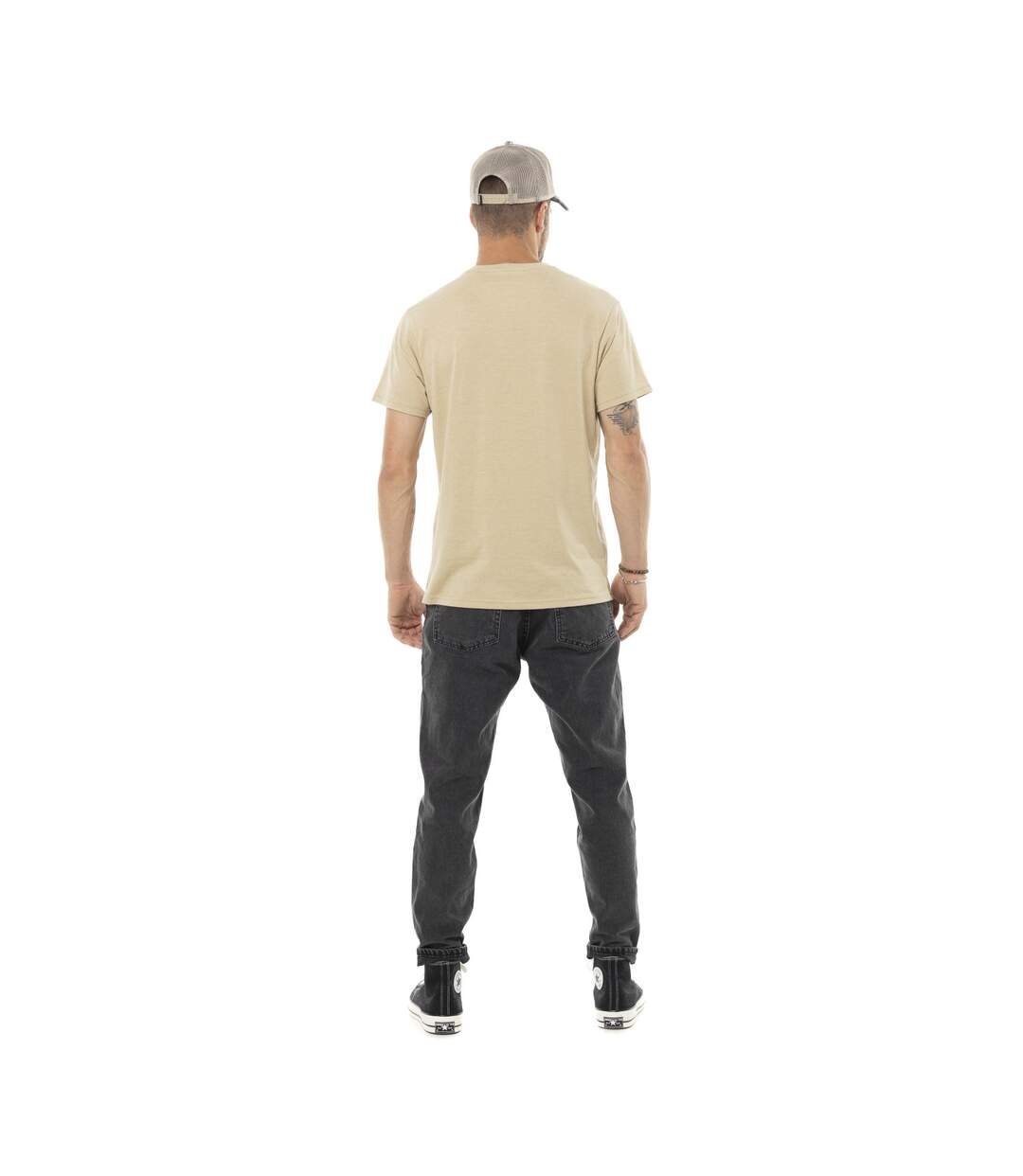T-shirt homme col rond chiné regular print devant Vibra Vondutch-5
