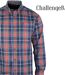 CHALLENGER TEMPETE1 — Chemise à carreaux manches longues bleu et orange : le confort durable en pur coton-4