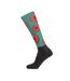 Chaussettes hauteur genoux hyde park adulte turquoise pâle / rouge Aubrion