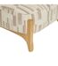 Fauteuil en chenille avec pieds en bois effet naturel CALIX - Beige-3