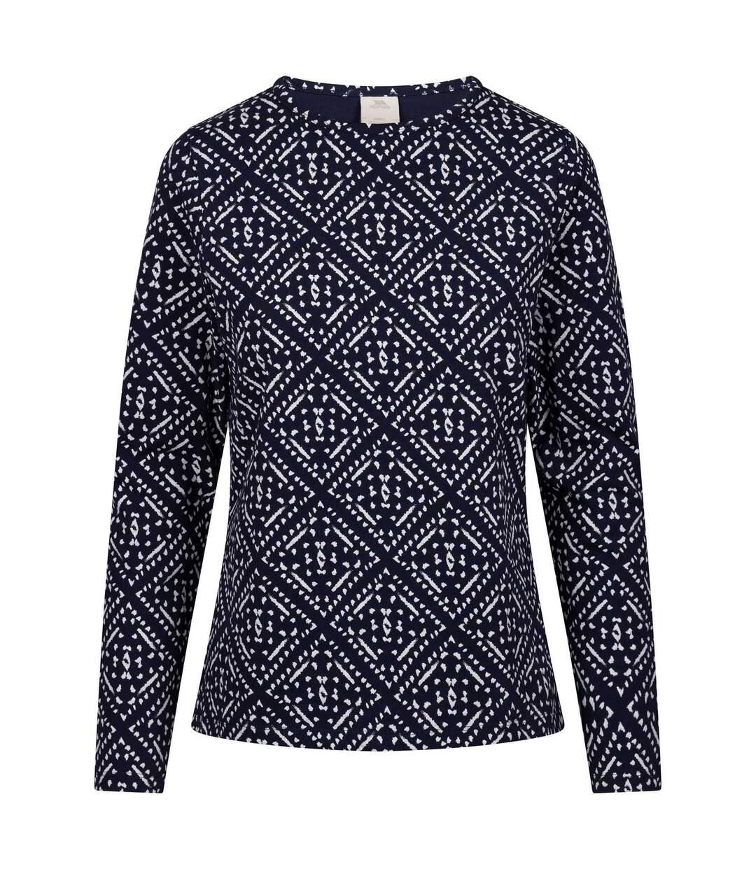 Haut Manches Longues Style À Motifs Daniela Femme Bleu Marine Trespass-1