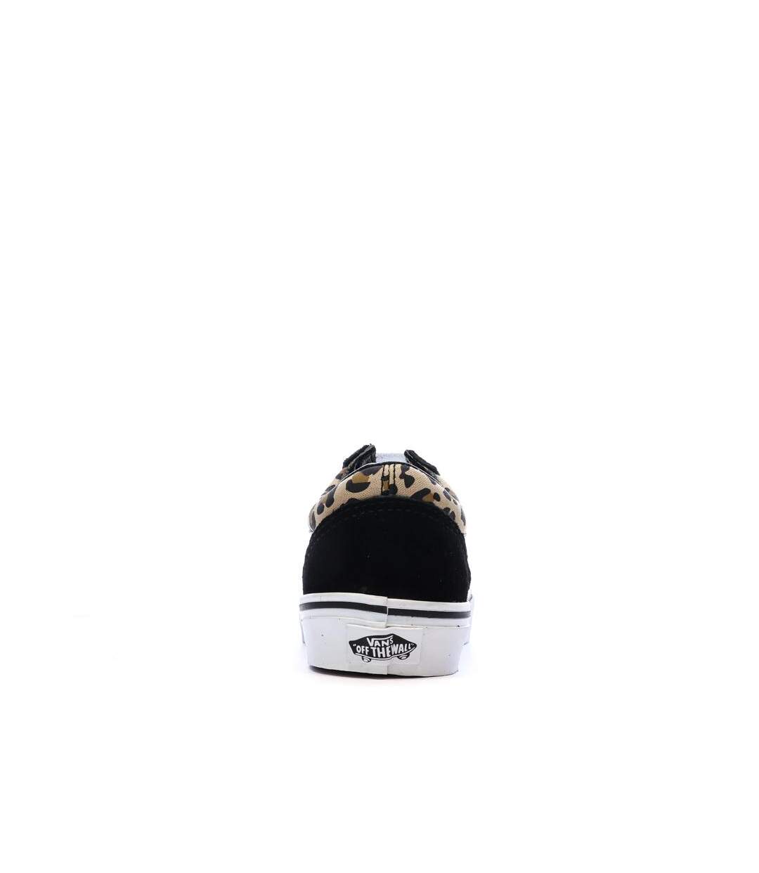 Baskets noir/léopard femme vans old skool animalier-3