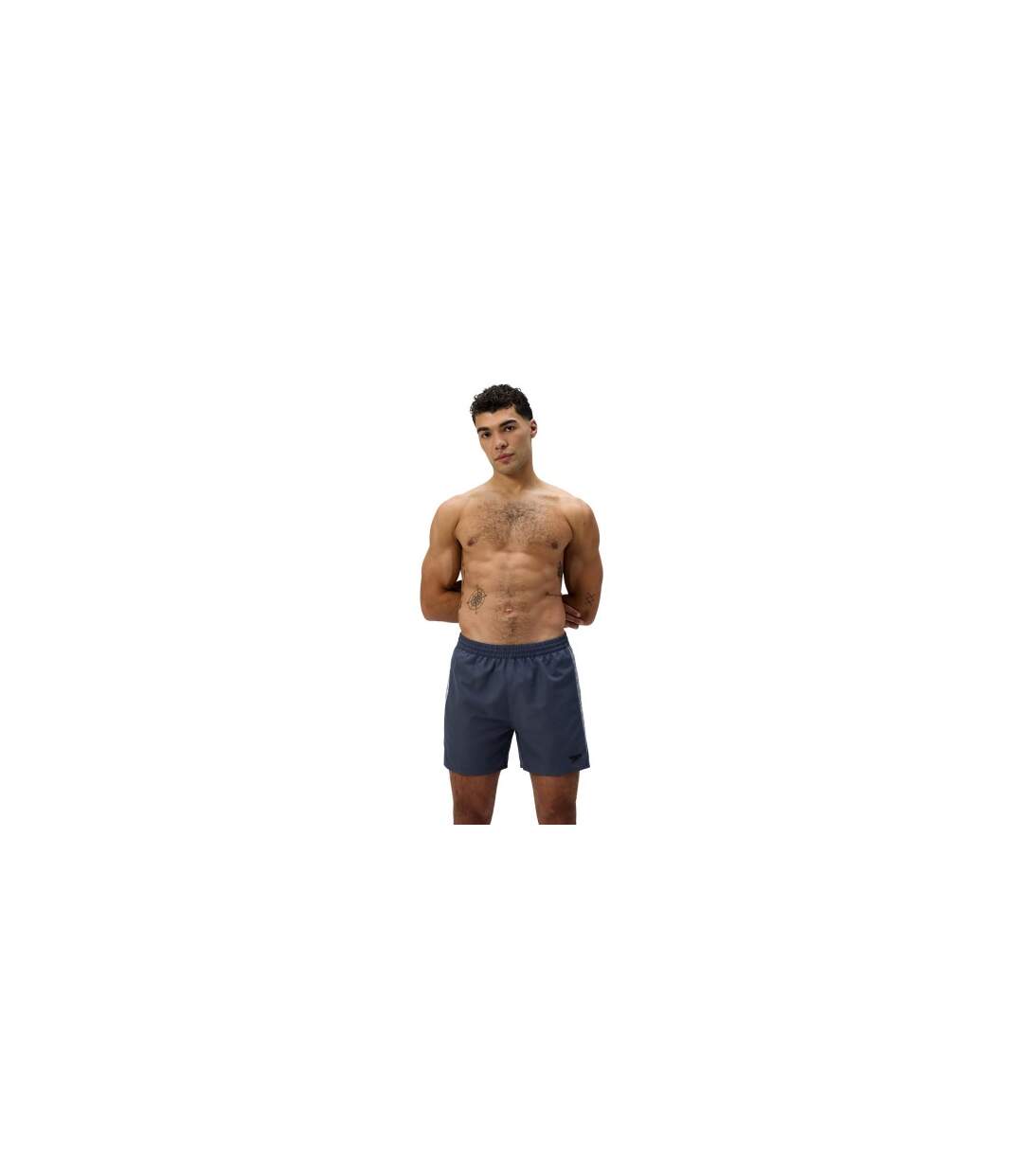 Mens Hyperboom Splice Stripes Swim Shorts Grey Speedo-1