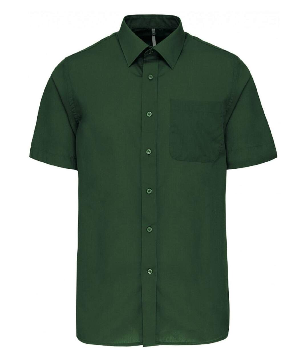 Chemise popeline manches courtes - K551- vert forêt - homme