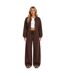 Womens/ladies Fleece Barrel Joggers Chocolate I Saw It First-4