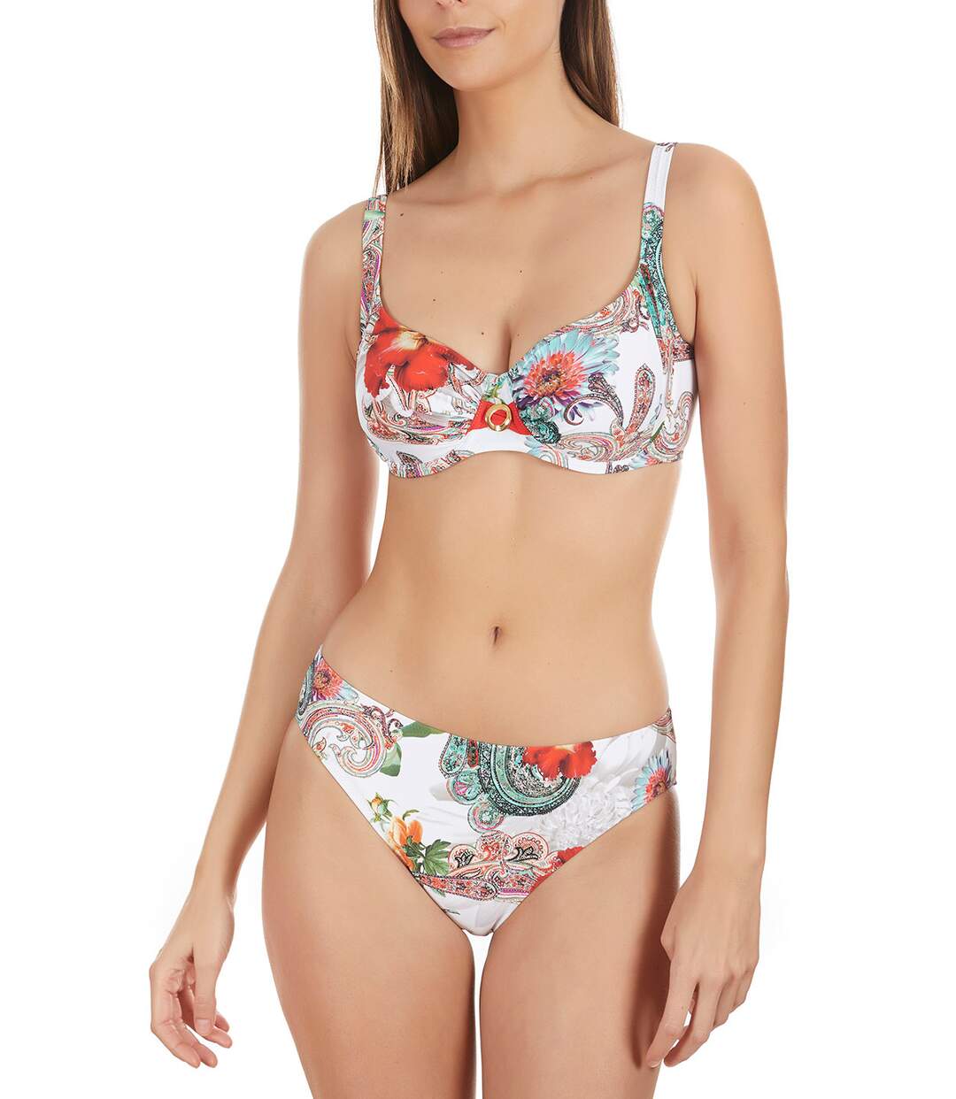 Haut maillot de bain non préformé Cachemire blanc Selmark Mare-2