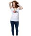Disney - T-shirt CARS LIGHTNING VS STORM - Femme (Blanc) - UTBI13924-4