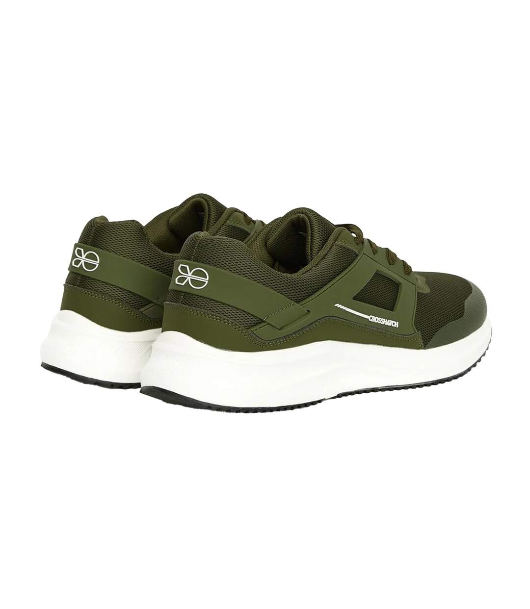 Mens Holywell Flyknit Trainers Olive White Crosshatch-1