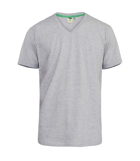 Duke Mens Signature-1 V-Neck T-Shirt (Grey Melange) - UTDC166