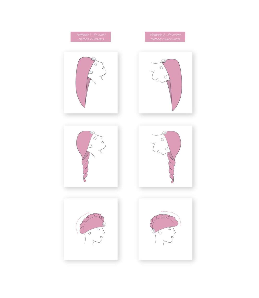 Kit Serviette & Charlotte Cheveux 60cm Rose-4