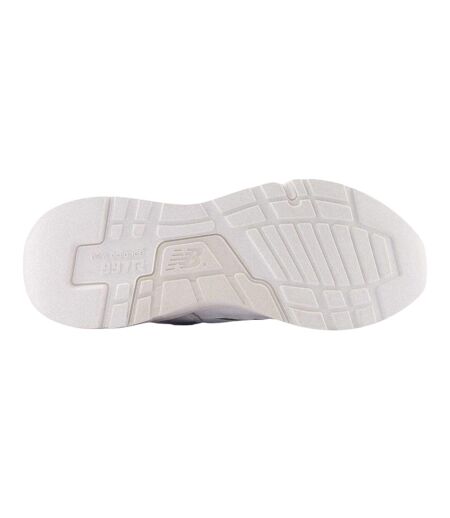 Mens 977r Leather Flat Trainers White New Balance