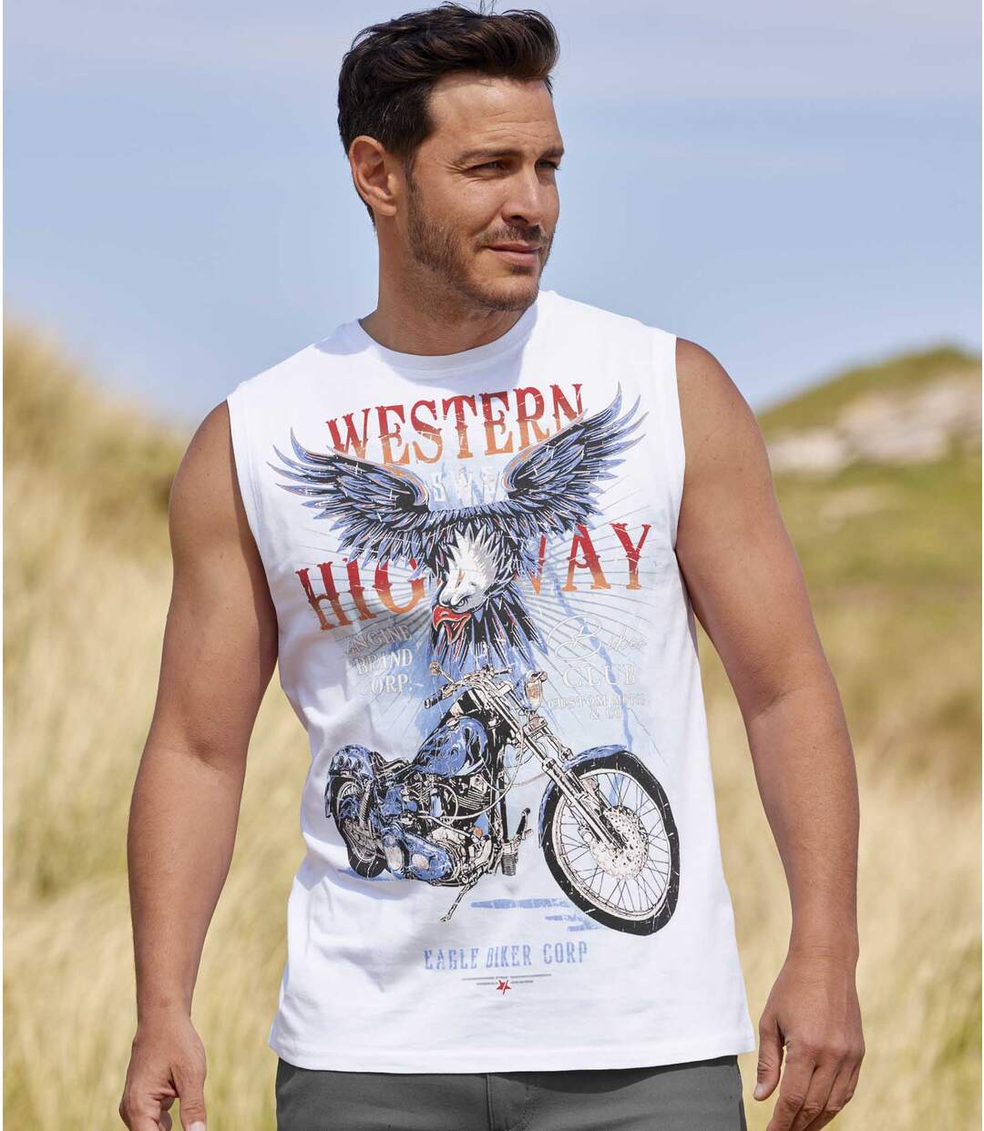 2er-Pack ärmellose T-Shirts Eagle Biker Atlas For Men