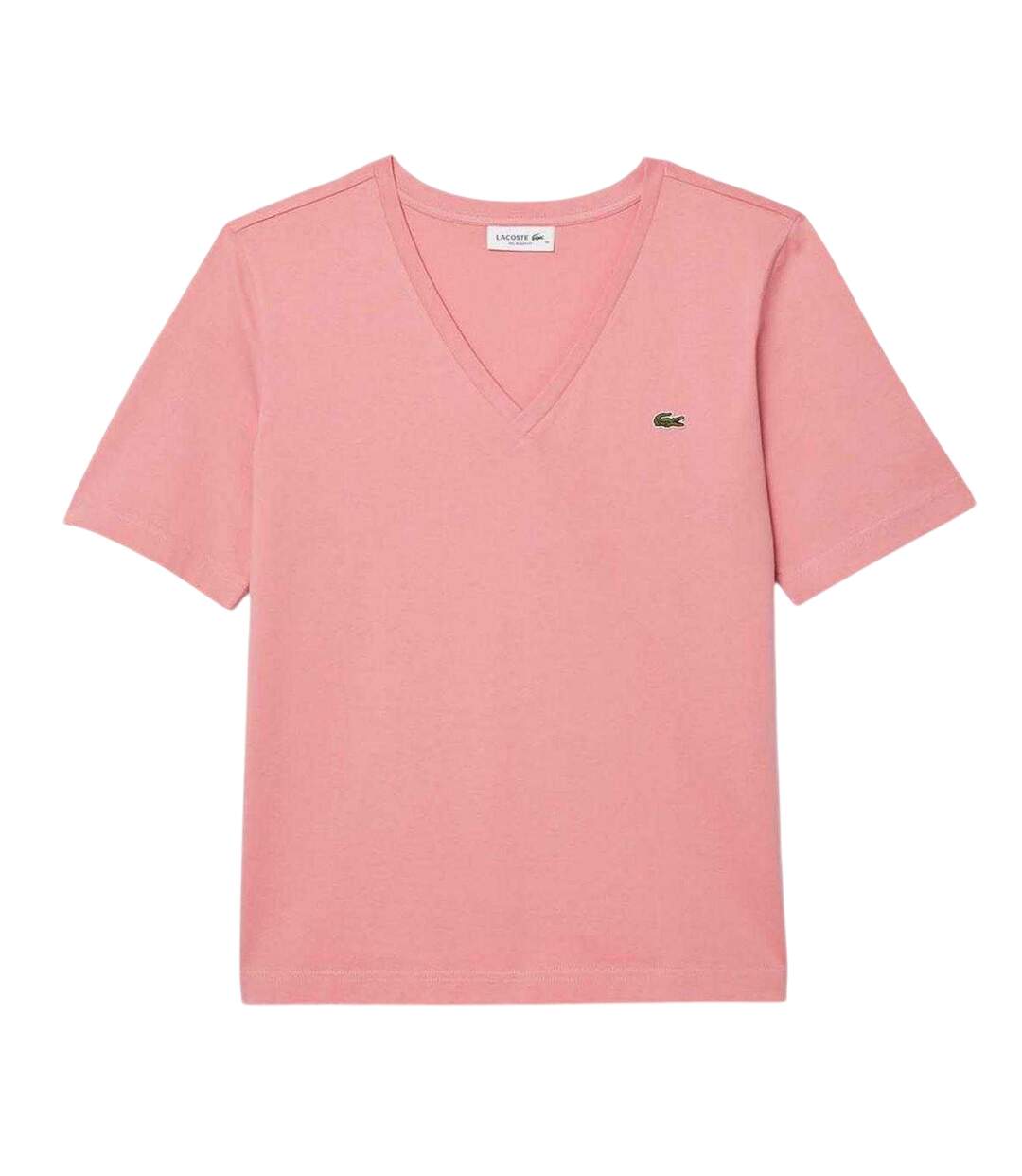 T-shirt Motif/style Logo Brodé Femme Rose Lacoste-1