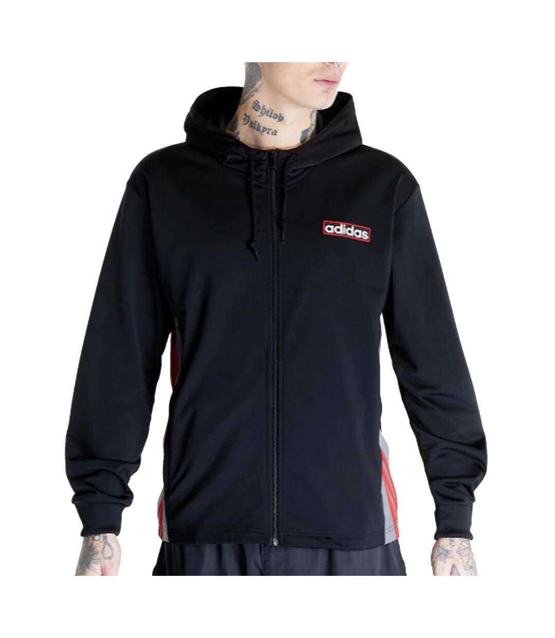 Sweat zippé noir homme adidas adibreak - l-1