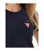 T-shirt Motif/style Logo Sur Poitrine Femme Bleu Marine Guess-2