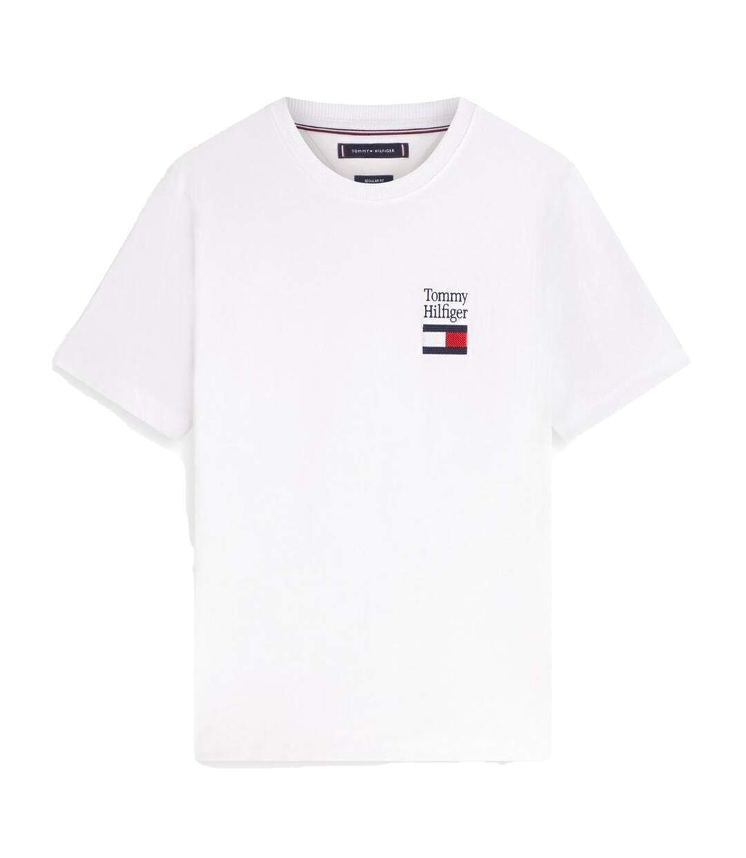 Mens Stack Logo T-shirt White Tommy Hilfiger-1