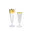 Lot de 6 Flûtes à Champagne Réutilisable Liseré 15cl Or-2