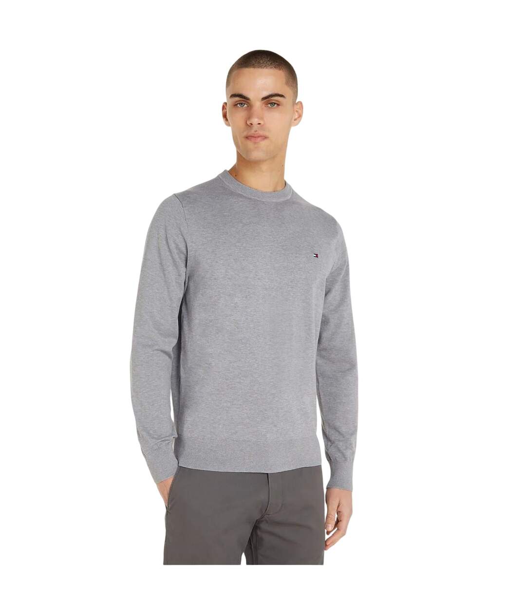 Pull Homme Gris Moyen Tommy Hilfiger-4