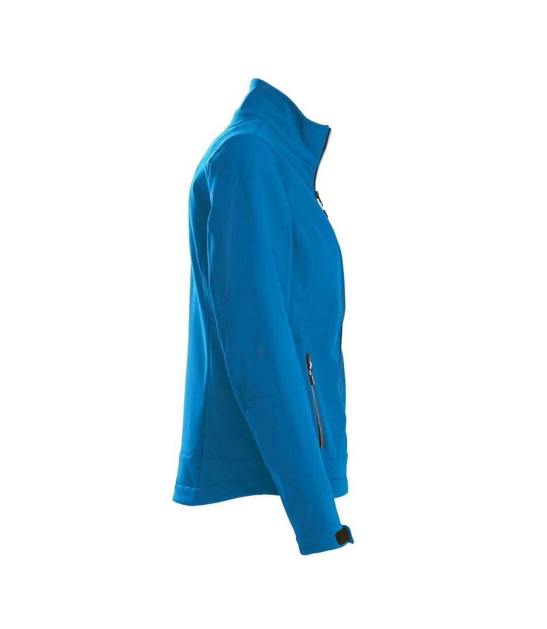 Womens/ladies Trial Soft Shell Jacket Ocean Blue Printer-3
