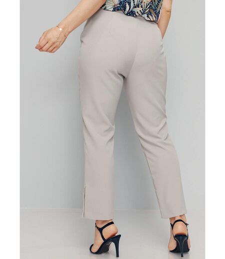 Pantalon droit 7/8e uni infroissable
