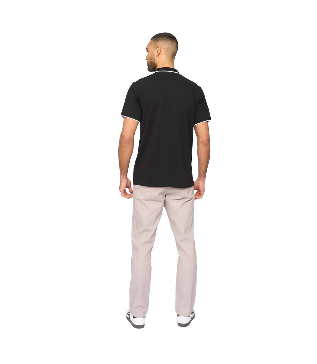 Mens Oakden Front Zip Polo Shirt Black Bewley & Ritch-2